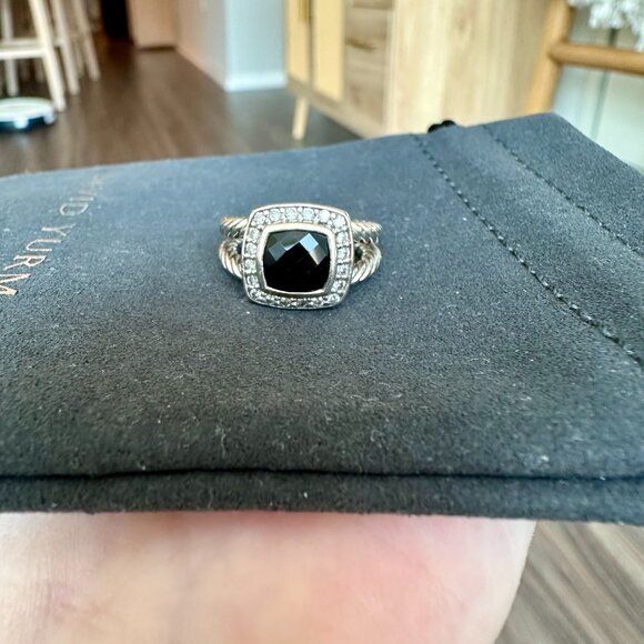 David Yurman Petite Albion Black Onyx Ring Size 6 - Picture 4 of 15
